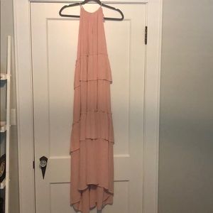 Pink tiered maxi